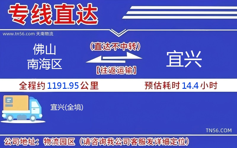 佛山南海区到宜兴物流公司