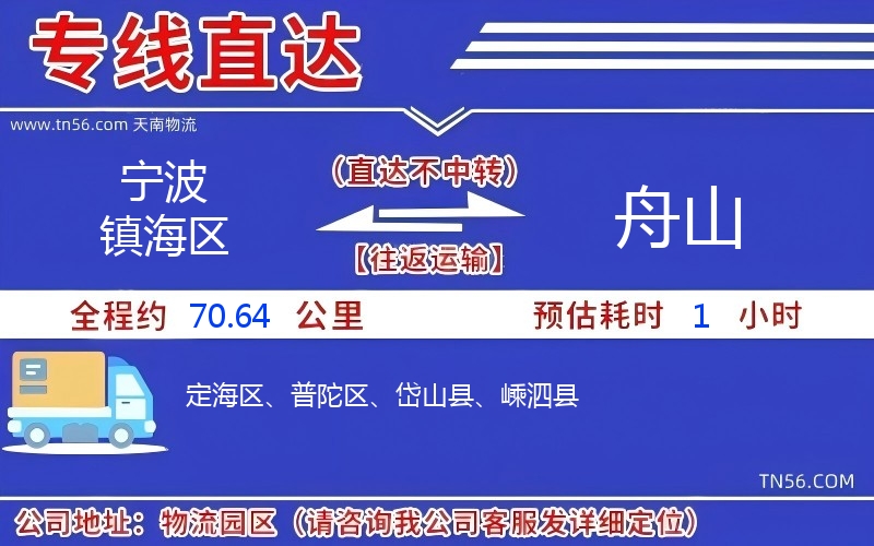 宁波镇海区到舟山物流公司 宁波镇海区到舟山物流公司