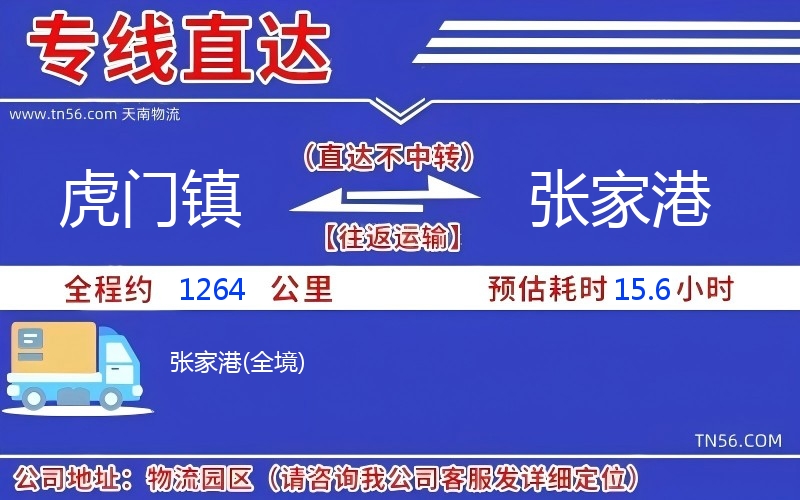 虎门镇到张家港物流公司 虎门镇到张家港物流公司