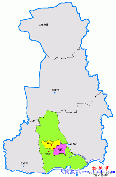 东莞到扬州市物流舆图